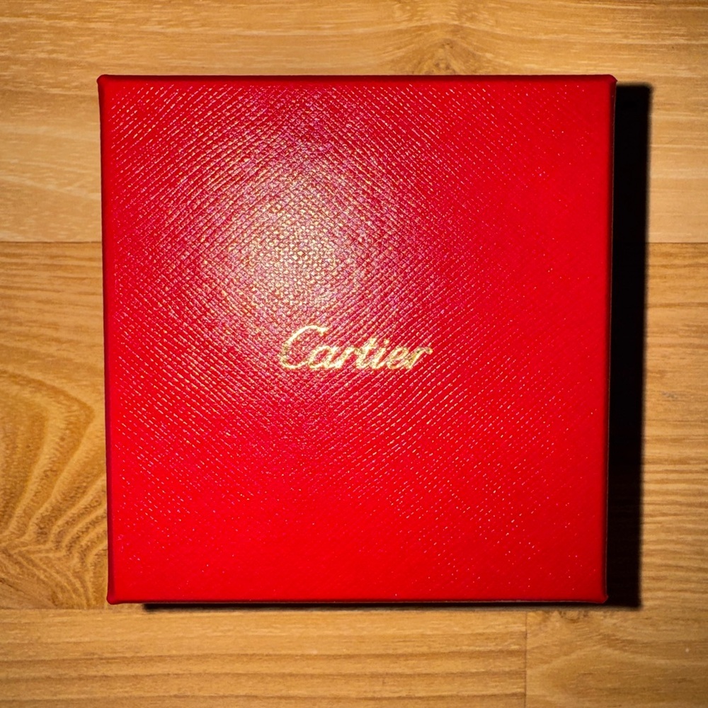 Cartier Red Box with Gold Script